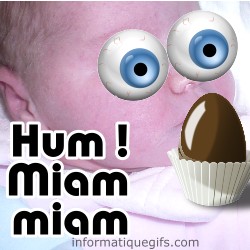 photo de bebe avec chocolat
