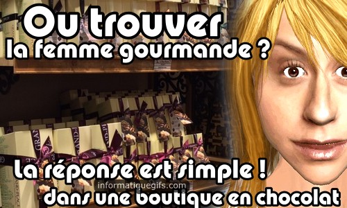 Une femme dans la boutique de chocolat