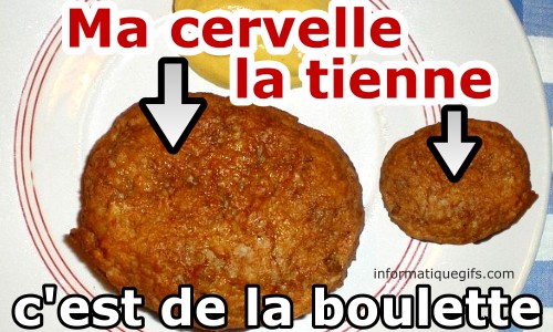 Deux boulettes dans une assiette