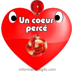 Un gros coeur avec un piercing rose