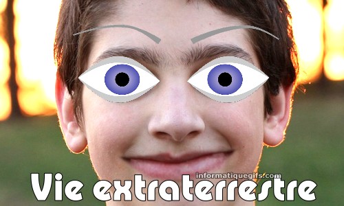 Photo extraterrestre avec gros yeux