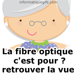 Mamie et la fibre optique