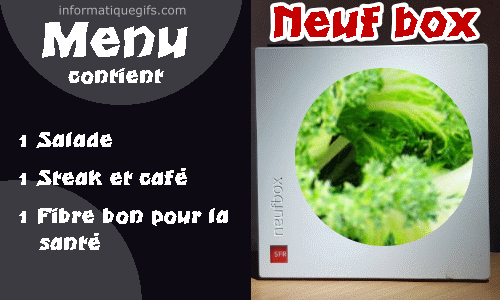 SFR BOX avec salade et nourriture