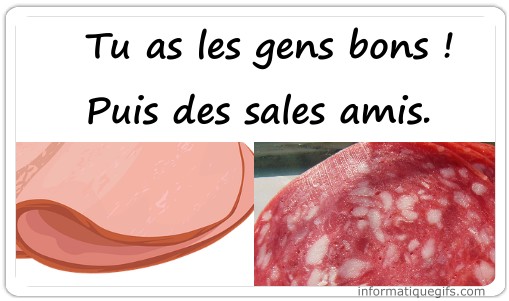 Du jambon et du salami