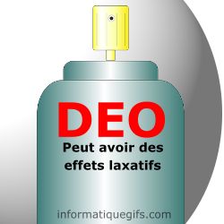 Deodorant parfum et effet laxatif