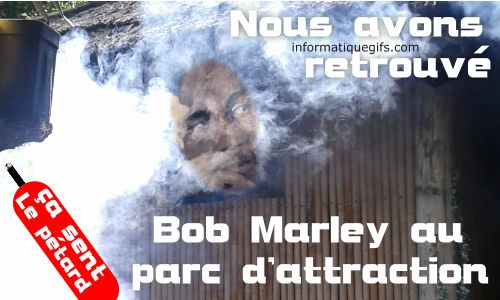 bob marley dans la fumée