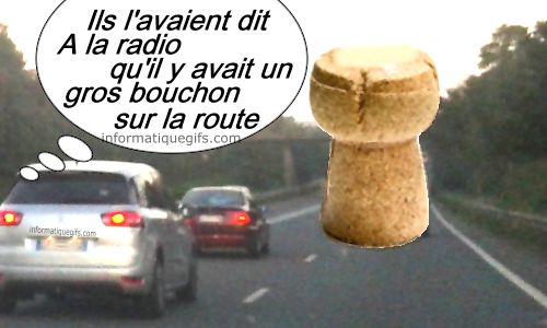 bouchon sur la route