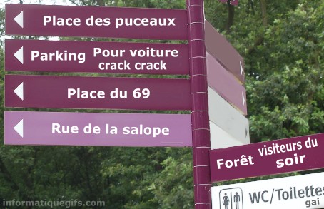 Humour panneau de direction