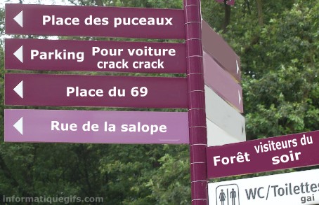 Humour panneau de direction