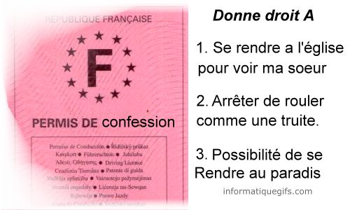 permis de conduire rose