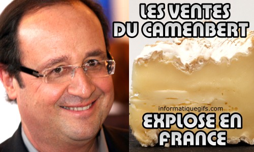 Photo hollande president et camembert