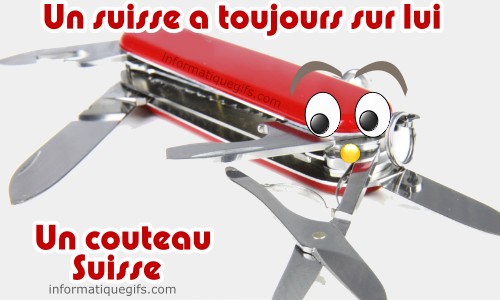 Un couteau suisse avec outils