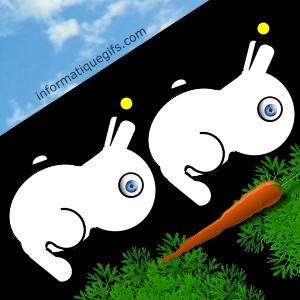 illusion lapin titi avec carotte