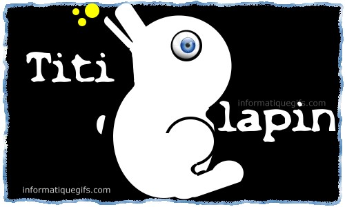 Un lapin blanc puis aussi un titi yeux bleu