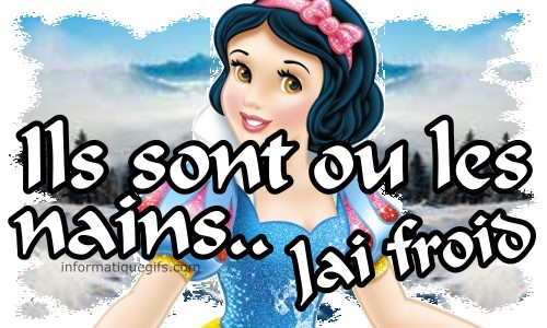 Blanche neige qui cherche les nains