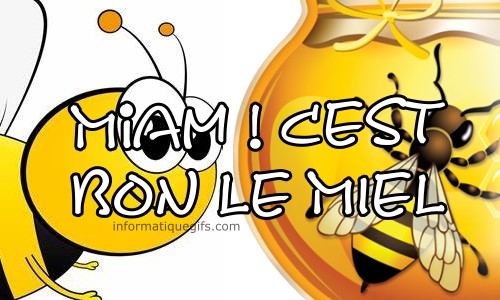 pot de miel avec une abeille