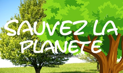 Sauvez la planete et arbre nature et espace vert