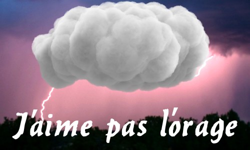 Mauvais temps avec un gros nuage