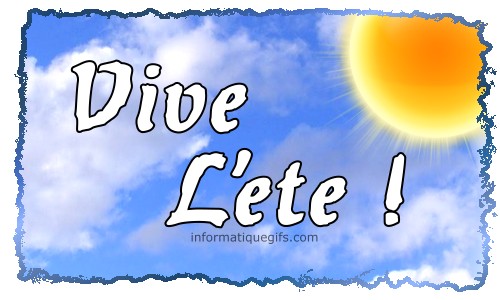 Gros Soleil avec petit nuage et vive l'ete