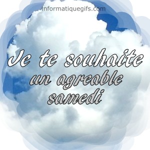 image nuage avec agreable samedi