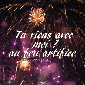 invitation pour venir au feu artifice