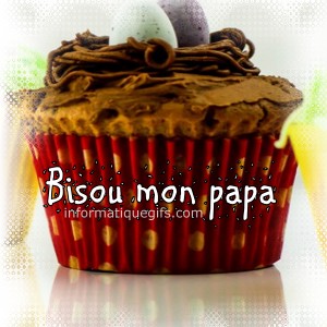 gateau au chocolat avec bisou mon papa