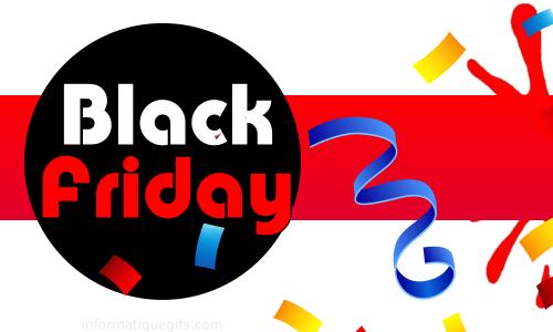 illustration black friday avec des conffetis