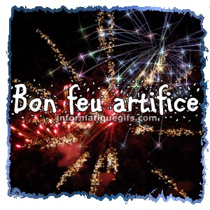 Feu artifice avec message