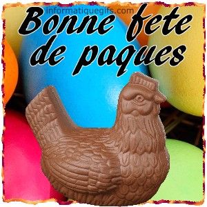 Poule en chocolat et oeuf