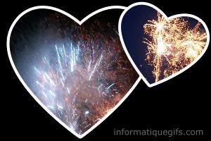 photo coeur feu artifice