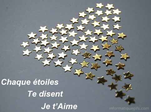 Un coeur avec pleins de petites etoiles