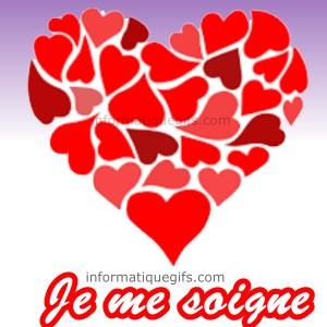 Gros coeur avec message je me soigne