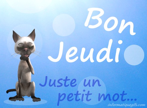 Image jeudi juste un petit mot