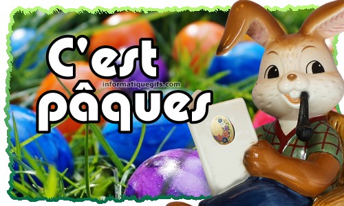 lapin de paques avec oeuf