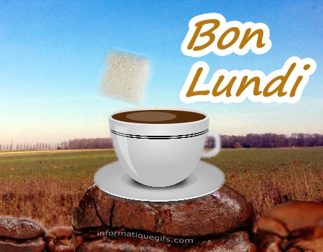 Image lundi avec tasse de cafe