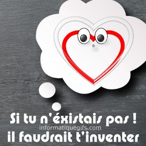 un nuage avec coeur et message