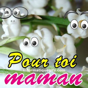 muguet blanc avec petit personnage