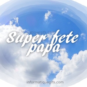 Super fete papa avec nuage