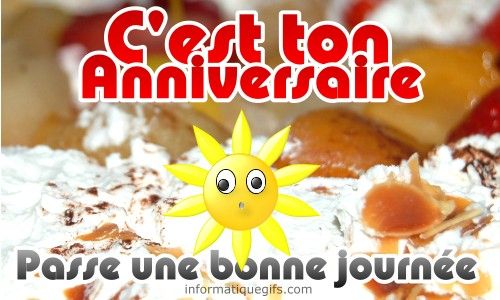 Image gateau creme anniversaire