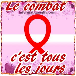 combat contre le sida avec logo sidaction