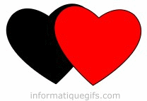 gif coeur rouge et noir