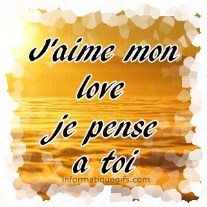 image love avec je pense a toi