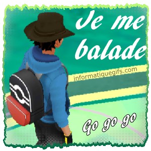 Personnage pokemon go qui se promene