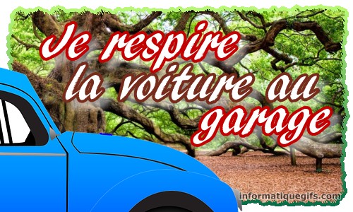 la voiture au garage avec foret