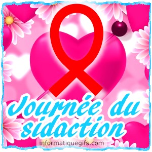 un coeur avec logo sidaction