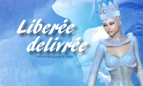 la reine des neiges dans son chateau de glace