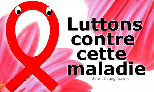 sidaction avec fleurs et lutter contre la maladie