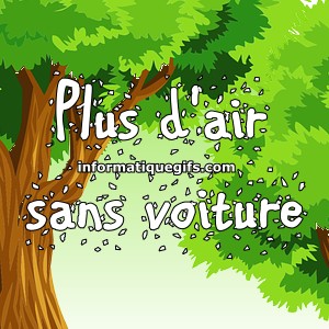 des arbres avec plus d'air sans voiture