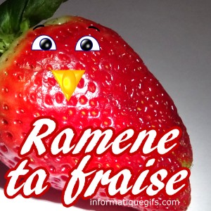 une fraise smiley avec ramene ta fraise