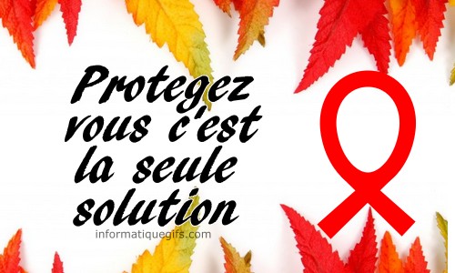 logo sidaction avec message se proteger